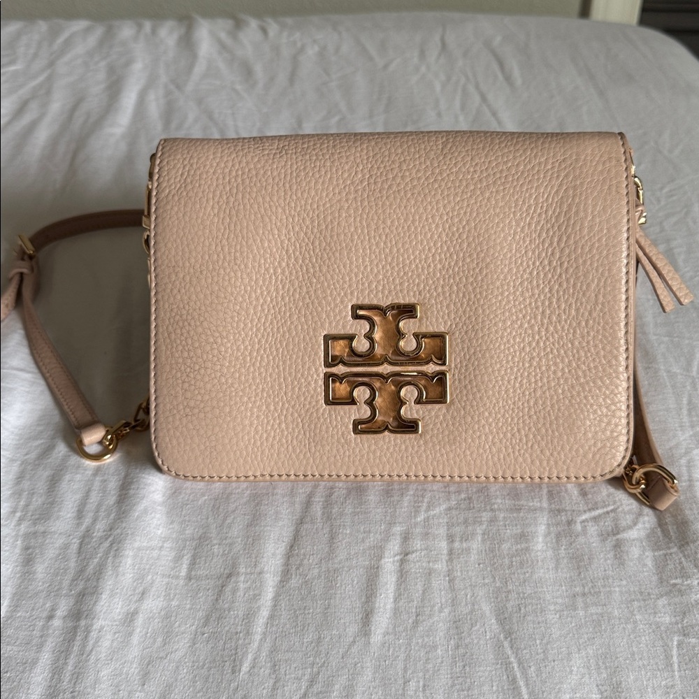 Tory Burch Britten Light Pink Crossbody Bag
